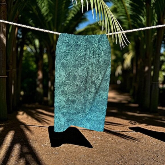 RipSkirt Hawaii Wailea Green Wrap Skirt Length 3 size Large  Rip Skirt - Picture 6 of 6